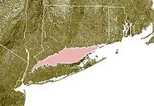 Karte von Long Island Sound