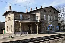 Bahnhofsgebäude in Wulfen (Anhalt)