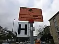 Haltestellenschild des SchwebebahnExpress