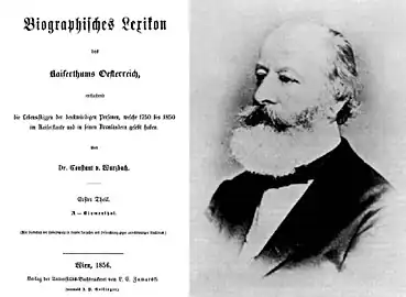 Vorsatzblätter zu „Biographisches Lexikon des&nbsp;Kaiserthums Österreich“