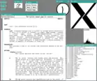 Umgebung mit twm und X Window System (X11).