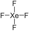 Struktur von Xenontetrafluorid