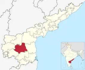 Positionskarte des Distrikts YSR