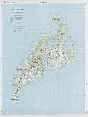 Karte der Yap-Inseln
