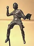Bronzestatuette eines jungen Reiters (Pferd nicht erhalten), möglicherweise Alexander der Große