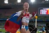 Julija Saripowa feierte hier noch ihren vermeintlichen&nbsp;Sieg