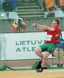 Juryj Schajunou gelang im Finale kein gültiger&nbsp;Wurf