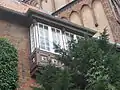 Neo-Renaissanceerker des Zöllnerhauses an der Feldseite der Burgtorbefestigungen