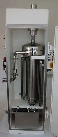 Röhrenzentrifuge Z61G, Rotorinhalt 6 Liter.