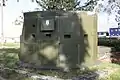Wachbunker aus Teilen eines ehemaligen Panzerartillerie-Zugwaggons