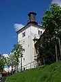 Der Lotrščak-Turm, aus dem täglich zur Mittagszeit eine Papierkugel aus einer Kanone abgefeuert wird.
