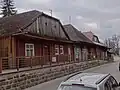 Hölzerne Häuser