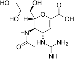 Strukturformel von Zanamivir