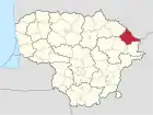 Lagekarte von Zarasų rajono savivaldybė