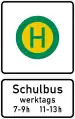 Die bis 2017 genutzte Zeichenkombination für Schulbushaltestellen