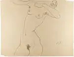 Weiblicher Akt, stehend (1915)