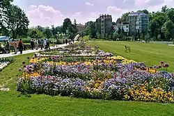 Blick vom Schlosspark zur Stephanstraße