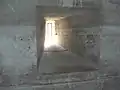 Unterer Lichtschacht der zentralen Gruftnische.