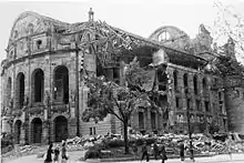 Zerstörtes Stadttheater Freiburg (um 1944)