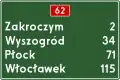 E-14Entfernungstafel