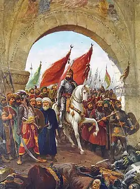 Einzug des Sultans in die eroberte Stadt, Gemälde von Fausto Zonaro, o.&nbsp;J.