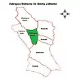 Lage von Zubrzyca Dolna in der Gemeinde