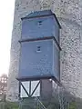 Der mit Fachwerk hergestellte Zugang