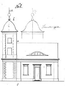 Zusatzplan N° 1 von Buchholtz für eine Dorfkirche in Glienicke bei Wittstock, Dosse