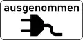 m: ausgenommen Elektrofahrzeuge während des Ladevorgangs