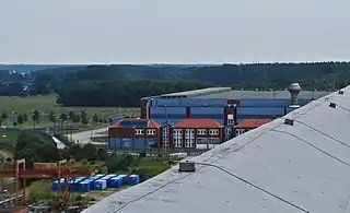Das Zwischenlager Nord, aufgenommen vom Dach des Maschinenhauses des Kernkraftwerks Greifswald