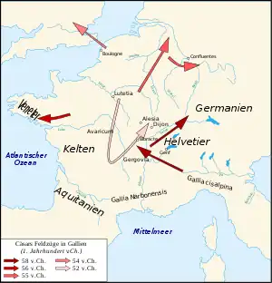 Caesars Feldzüge während des Gallischen Krieges