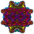 Ansicht einer aufgeschnittenen, hohlen Mandelbulb