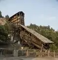 Die Aladdin Coal Tipple östlich von Aladdin