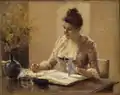 Dam som skriver brev – Frau einen Brief schreibend, 1887, Schwedisches Nationalmuseum