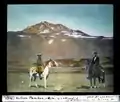 Leo Wehrli und Carlos Bruck vor dem Vulkan Planchón-Peteroa (1897)