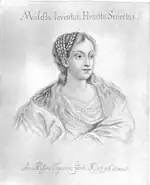 Selbstporträt (?), 1706. Silberstiftzeichnung.