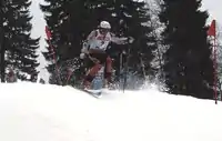 Corinne Schmidhauser beim Weltcupslalom in Flühli 1987