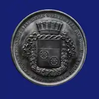Medaille zum 25-jährigen Dienstjubiläum, Rückseite, 1841