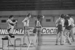 Jesper Tørring – hier bei den Europameisterschaften 1974, als er Gold im Hochsprung gewann – gelang in der Qualifikation kein gültiger&nbsp;Sprung