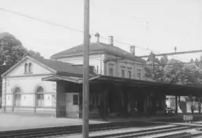 Empfangsgebäude, Gleisseite, 1976