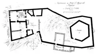 Grundriss des Castello di Pont-Saint-Martin (Carlo Nigra)