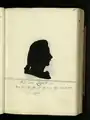 Ludolph Friedrich von Laffert in der Silhouettensammlung Schubert (1779)