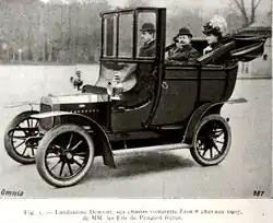 Lion-Peugeot VC mit 8 CV von 1907 Karosserie von Demant