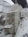Fundament für Schrägstützen bei einer Bergstation